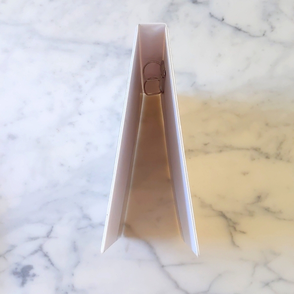 Bantex White 1-Inch 2 Ring View Front/Back Binder with 2 Clear Interior Pockets. - Picture 3 of 3